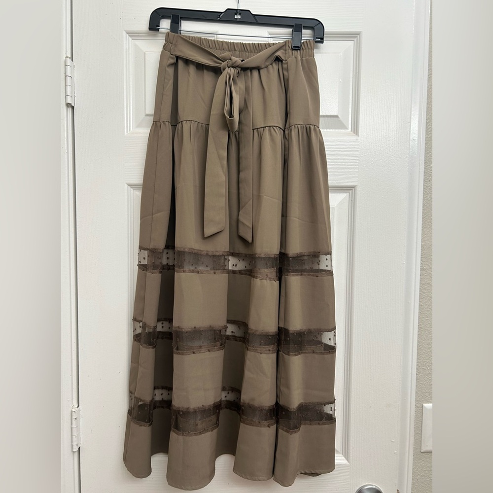 Alice Blue Women's Maxi Skirt in Brown